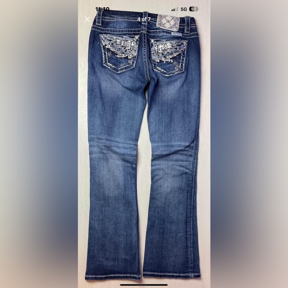 7 pairs miss me/ rock revival bootcut jeans